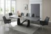 9087 Dining Table Dark Gray by ESF w/Optional 1218 Chairs