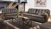 Saturo Sofa 55770 in Gray Top Grain Leather Match by Acme