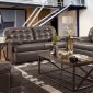 Saturo Sofa 55770 in Gray Top Grain Leather Match by Acme