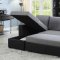 Baylor Sectional Sofa 503929 in Grey & Black by Coaster