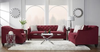 16150 Sofa in Bing Cherry Fabric by Serta Hughes w/Options [STS-16150 Bing Cherry]