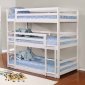 401302 Triple Twin Bunk Bed in White by Coaster