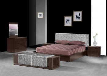 Modern Chocolate Brown Bedroom w/Storage Platform Bed [ZMBS-Arienne]