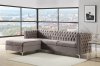 Sullivan Sectional Sofa 55495 in Gray Velvet by Acme