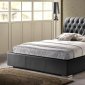 Bianca Platform Bed in Black Faux Leather by Wholesale Interiors