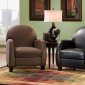 Brown or Black Bonded Leather Modern Elegant Accent Chair