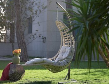 Fiona Relax Outdoor Hanging Lounge Chair Anthracite by Bellona [IKOUT-Fiona Relax Anthracite]