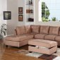 G904B Sectional Sofa w/Ottoman in Saddle Fabric by Glory