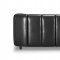 Black Premium Bycast Leather Contemporary Sofa w/Divided Details