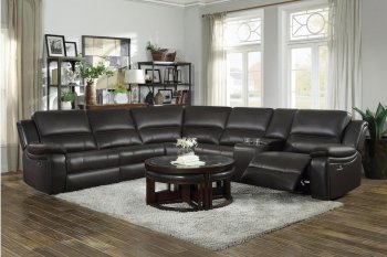 Falun Power Motion Sectional 8260DB in Dark Brown by Homelegance [HESS-8260DB-Falun Set]