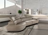 Marisol Sectional Sofa in Taupe Premium Leather by J&M