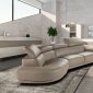 Marisol Sectional Sofa in Taupe Premium Leather by J&M