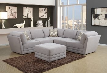 U137 Sectional Sofa in Hazelwood Fabric by Global w/Options [GFSS-U137]