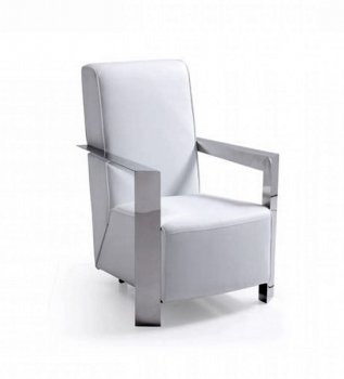 Niro Accent Chair in White Bonded Leather by VIG [VGCC-Niro White]