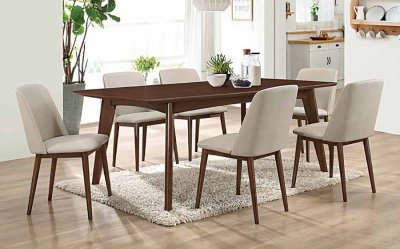 Malone Dining Table 105351 in Dark Walnut Coaster with Options