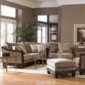 9927 Trenton Sectional Sofa by Homelegance - Tan Chenille Fabric