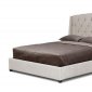 Ipswich Platform Bed in Beige Linen Fabric - Wholesale Interiors