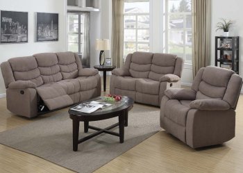 Jacinta Motion Sofa in Light Brown Velvet by Acme w/Options [AMS-51415 Jacinta]