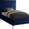 Jasmine Bed in Navy Velvet Fabric by Meridian w/Options