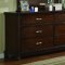 Cherry Finish Stylish Bedroom W/Sunburst Inlays Details