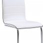 D490DC-WH Dining Chair Set of 4 in White PU by Global