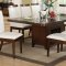 Brown Cherry Finish Classic Pedestal Dining Table w/Options