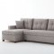 Mocca Sectional Sofa in Dupont Gray Fabric by Bellona