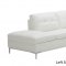 Leonardo Sectional Sofa in White Leather by J&M w/Storage