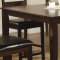 Brown Oak Finish Modern 5Pc Counter Height Dining Set