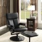 Alida Swivel Reclining Chair 8555BLK w/Ottoman by Homelegance