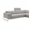 Athena Sectional Sofa in Light Grey Leather by J&M w/Options