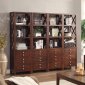 Polson 8019 Wall Unit 4Pc Set in Espresso by Homelegance