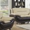 1072 Sofa in Almond & Brown Faux Leather w/Options