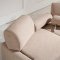 Beige Fabric Modern 3Pc Sofa Set w/Adjustable Back Cushions