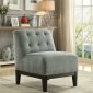 Cassia Accent Chair 59492 Set of 2 in Gray Fabric by Acme