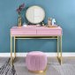 Coleen Vanity AC00668 in Pink by Acme w/Optional Ottoman