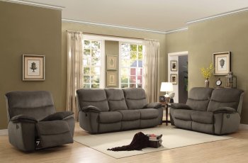 Palila Motion Sofa 8333 in Chocolate by Homelegance w/Options [HES-8333 Palila]