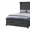 Tatum Bedroom Set 5Pc in Gray by Global w/Storage Bed