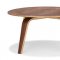 Walnut Finish Bent Wood Modern Coffee Table