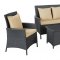 Flourish Patio Sofa 4Pc Set Choice of Color by Modway