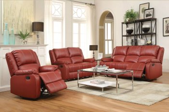 Zuriel Motion Sofa 52150 in Red PU by Acme w/Options [AMS-52150-Zuriel]