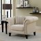 Clarabelle Sofa CM6777 in Beige Linen-Like Fabric w/Options