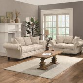 503761 Willow Sofa in Oatmeal Fabric by Coaster w/Options