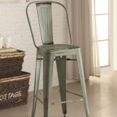 106014 Metal Barstool Set of 2 in Blue by Coaster