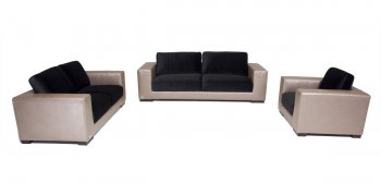 K8458 3Pc Sofa Set in Fabric & Faux Leather by VIG [VGS-K8458]