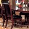 Cherry Finish Formal Elegant Dining Set With Leather Seats