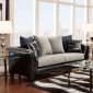 90004 Sofa in Grey Microfiber & Black Bicast w/Options