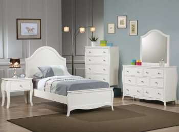 Dominique 400561 Kids Bedroom 4Pc Set in White by Coaster [CRKB-400561 Dominique]