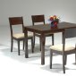 Dark Walnut Finish Modern Dining Table w/Optional Side Chairs