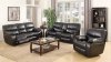 7730 Reclining Sofa in Black Leatherette w/Options